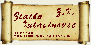 Zlatko Kulašinović vizit kartica